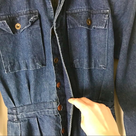 Vintage Calvin Klein Denim Jumpsuit Size 6 - Picture 7 of 7